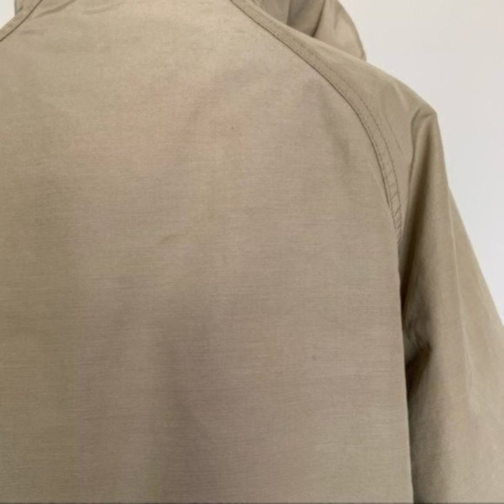 Vintage 80s Woolrich Tan Plaid Flannel Lined Hooded Anorak Utility Jacket Medium - Picture 15 of 16